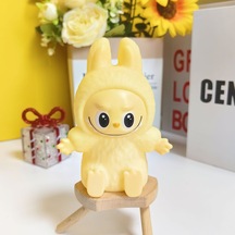 Sevimli Labubu Çocuk Yatak Odası Dekorasyon Gece Lambası Bej