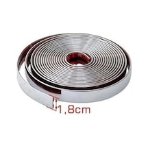 Yapışkanlı Nikelaj Şerit Bant Çıta, 18mm, 5 Metre, Krom
