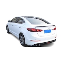 Hyundai Elantra Arka Difüzör Çift Çıkış Egzoz 2016 - 2019 Siyah