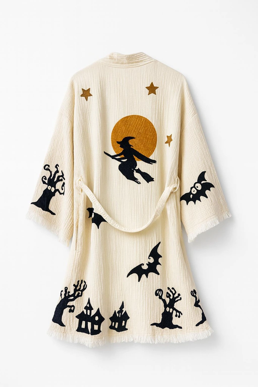 Brandsmithshop Hello Woon Taş Baskı Kimono Çok Renkli