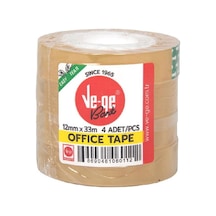 Vege Selefon Bant Office Tape 12x33 4 Lü Paket