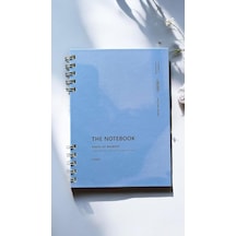 Spiralli 80 Yaprak Çizgili A5 Defter, Not Defteri, Okul Defteri, 4 Farklı Renk Seçeneği 02 Placid Blue Çok Renkli