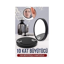 Modacar 9 Cm 10x Büyüteçli Makyaj Aynası Lisinya Siyah