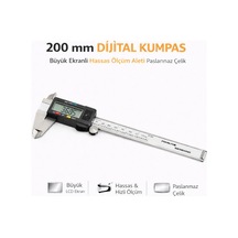 Senbang 200 Mm Dijital Kumpas Büyük Lcd Ekranlı Hassas Ölçüm Aleti Paslanmaz Çelik