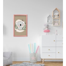 Bk Home Sevimli Koala Tasarımlı Dekoratif Pembe Ahşap Çerçeveli Ç (551088034)