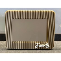3d Baskı Japandi Tarzı Çizgili Fotoğraf Çerçevesi 10x15 Cm Masaüstü Yatay Çerçeve Bej