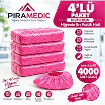 Piramedic Galoş 10 Micron 4000 Adet Pembe Galoş