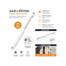 Std Gazlı Piston Mutfak Dolap Kapak Pistonu Beyaz , Amortisörü 100n V - 121301392