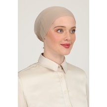 Melodi Scarf Kadın Tesettür Parisien Tüllü Climafit Likralı Nefes Alan Parizyen Dikişsiz Bone Sütlü Kahve Sütlü Kahve Sütlü Kahverengi