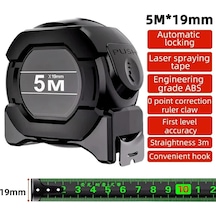 5 M X 19mm Ölçme Geri Çekilebilir Metrik Ağaç İşleme Kilitleme Kendinden Aracı Anti Korozyon Ölçü Çelik Cetvel Bant Metrik Paslanmaz
