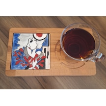 El Yapımı Çinisi İle Kahve & Çay Sunumluğu Modern Kızlar -lale D