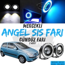 Hyundai Getz 2002 2011 Uyumlu Üniversal Mercekli Angel Sis Farı Metal Su Geçirmez 76 Mm Buz Halkalı Gündüz Farı Sis Farı 58099125