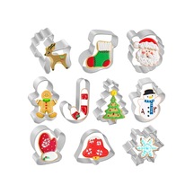 Yılbaşı Noel Christmas Kurabiye Kesici 10'lu Set New Year Goldcakes