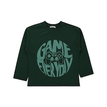 Civil Boys Game Everyday Baskılı 6-9 Yaş Sweatshirt Km - Yeşil Çam Yeşili