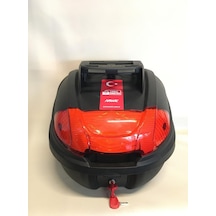 Arwiç Motorsiklet Arka Çanta 32 Litre Siyah Sırt Dayamalı Üst Tabakalı Full Set