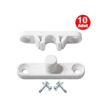 Pvc Kapı Pencere Sineklik Beyaz Plastik Çıt Çıt Kilit Menteşe Küçük Boy 4cm -10 Adet