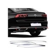 Volkswagen Passat B8.5 Arka Tampon Çıtası 3 Lü Set Krom Bagaj Altı Kaplama