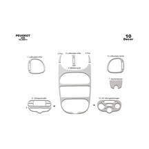 Peugeot 206 Torpido Kaplama 2001-2010 10 Parça Alüminyum