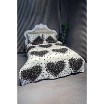 Çarşaflı Çift Kişilik Nevresim Takımı Pamuklu Siyah 200 X 220 Cm - 133654789011 Siyah