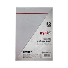 Oyal 08472 162 X 229 160 Gr 50'lı Beyaz Saten Zarf