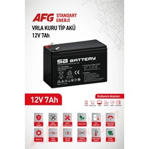 Sb Battery 12v 7ah Bakımsız Kuru Akü