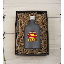 Bk Gift Kişiye Özel İsimli Baba Temalı Antrasit Tasarım Cam Şişe Kolonya 200 ML 4
