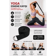 Voltrike Siyah Yoga Kemeri Esneme Kayışı