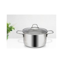 Gülsan Mega İnox 24cm Derin Tencere Cam Kapak Inox