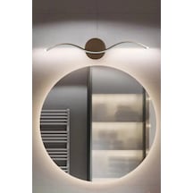 Wave Modern Tasarım Kahverengi Gün Işığı Ledli Banyo - Mutfak - S Kahverengi