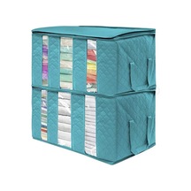 Mavi 2 Adet/takım Saklama Torbaları Asılı Elbise Tutucu Çekmece Kutusu Dolap Organizatör Mavi