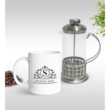 Kişiye Özel Isimli Kupa & French Press Seti-12
