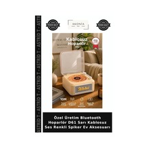 Özel Üretim Bluetooth Hoparlör D61 Sarı Kablosuz Ses Renkli Spiker Ev Aksesuarı