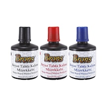 Beyaz Tahta Kalemi Mürekkebi, 100 Ml, 3'lü Set Tek Renk