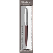 Scrikss 78 Hediyelik Basmalı Tükenmez Kalem - Bordo