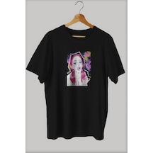 Noıssey -wed Cumartesi Tasarım Baskılı Oversize T-shirt Tişört Sokak Tarzı Siyah