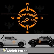 Adventure Pusula, Off Road - Karavan Oto Sticker, Araba Stic...