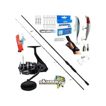Okuma Wave Power 3000 270cm 20-40gr Double Black Maket Balık Spin Olta Takımı Seti