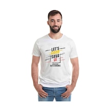 Pubg Savage Baskılı Beyaz Erkek Tshirt