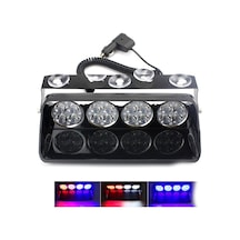 Cam İçi Çakar Lamba Uzaktan Kumandalı 16 Led 24W 12V Kırmızı-Mavi