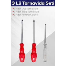 Tedar 3'lü Tornavida Seti Düz Tornavida + Yıldız Tornavida + Kontrol Kalemi Najmaddin