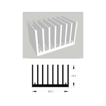 Led Soğutucu Alüminyum Led Soğutucu Power Led Soğutucu 42x19 Mm