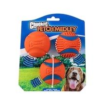 Ayrex Chuckit Fetch Medley Gen 3 Ultra Ball, Fetch Ball, Rugged Ball 3'lü Köpek Oyun Topu Seti Orta Boy