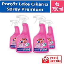 Porçöz Leke Çıkarıcı Sprey Premium 4 x 750 ML