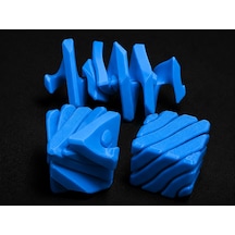 3d Baskı Fidget Puzzle Küp - Hareketli Dönüşebilen Stres Giderici Zeka Oyuncağı, Masaüstü Fidget Küp-mavi