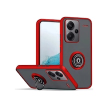 Xiaomi Redmi Note 13 Pro Plus Kılıf Montreal Yüzüklü Silikon Kapak - Kırmızı Kirmizi