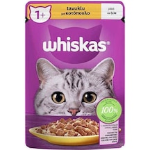 Whiskas Pouch Pure Delight Jöle İçinde Tavuklu Yetişkin Kedi Konservesi 85 G