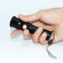 XML-2 Led 1.000 Lümen  USB Şarjlı EL Feneri Watton Wt-611 Siyah