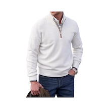 Yeni Moda Basit Çok Yönlü Sıcak Erkek Kazağı Mor