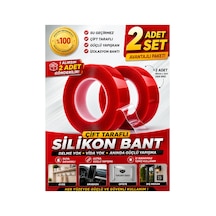 Çift Taraflı Bant 2 Metre 2 Li Set