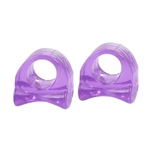 10 Çift Baş Parmak Ortezi Ayırıcı Yumuşak Ve Rahat Ayak Bakımı Kılıfı Mor M